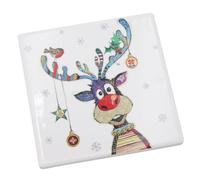 Bug Art Stylish Christmas Mug, Christmas Coaster Bag - Rudolph Design (Coaster 6682)