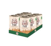 Bug Bakes Paté with Insect Protein with Pumpkin & Carrot (400 g x 6) Grain Free Wet Dog Food Tins - Low Fat, Hypoallergenic Dog Food for Sensitive Digestion Support, Complete from Puppy to Senior