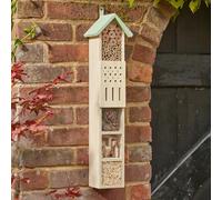 Bug & Bee Tower - Wooden Garden Insect Hotel for Bees and Bugs mysmartbuy Natural One Size