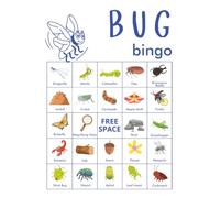 Bug Bingo: 32 player game for Bug Day, National Insect Day activity, Fun Bug Theme Birthday Party Activities for Bug Lovers