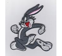 BUG BUNNY RUNNING Looney Tunes Funny Cartoon - Iron on Patches/Sew On/Applique/Embroidered 4" x 4.5