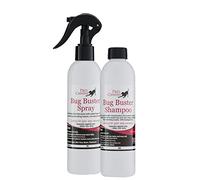 Bug Buster Spray and shampoo set for dogs, 100% natural with Neem oil, skin and coat care for dry problem skin, itching, bites and stings