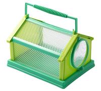 Bug Catcher for Kids, 8x6x5" Portable Breathable Bug Cage with Rotating Lid Outdoor Silk Worms Breeding Box Educational Outdoor Toys for Toddlers, Cage