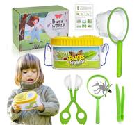 Bug Catcher Kit for Kids, 6PCS Outdoor Nature Exploration Kits, Children Summer Toys Bug Collections with Insect Catcher Box, Butterfly Nets, Tweezers for Kids 3 4 5 6 7 8 Years Old