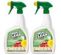 Bug Clear Ultra Spray Fruit & Veg 2 Pack (2 x 800ml) - Natural Insecticide Spray for Edible Plants | Controls Aphids, Red Spider Mites, Scale & Whitefly | Ready to Us