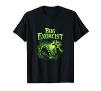 Bug Exorcist Debugging Humor Green Black Graphic T-Shirt