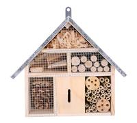 Bug Hotel Weatherproof Wood Bee Box Hanging Bug House Decorative Bee Houses for the Garden Bees Ladybirds Butterflies