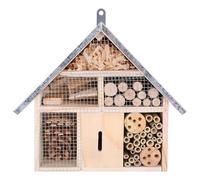 Bug Hotel, Weatherproof Wood Bee Box, Hanging Bug House, Decorative Bee Houses for the Garden, Bees, Ladybirds, Butterflies, Garden Tools