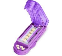 BUG HULL Pill Cutter for Multiple Pills, Tabtet Cutter for Pills, Pill Cutter Splitter for Small and Tiny Tablets, Pill Splitter with Stainless Steel Hidden Sharp Blade- Purple