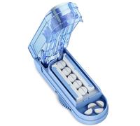 BUG HULL Pill Cutter for Multiple Pills, Tabtet Cutter for Pills, Pill Splitter with Stainless Steel Hidden Sharp Blade- Blue