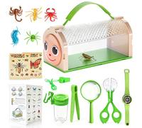 Bug Hunting Kits, 14 Pcs Bug Catcher Kit, Outdoor Explorer Kit with Fake Insects, Bug Tong, Tweezer, Magnifying Glass, Educational Gifts for Insect Lovers Outdoor