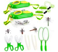 Bug Hunting Kits for Children 10 Pcs Bug Catcher for Kids with 10 Fake Insects Kids Bug Catching Kit Explorer Kit for Children Kids Outdoor Toys Gifts for Boys Girls 5-8 Years Old