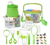 Bug Hunting Kits for Children, 23PCS Pcs Bug Catcher Kit with Fake Insects, Outdoor Explorer Kit Gifts for Boys Girls 3 4 5 6 Years Old