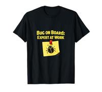 Bug on Board Debugging Humor Sticky Note Design T-Shirt