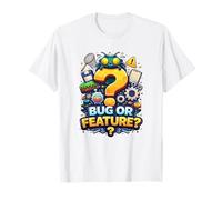 Bug or Feature Funny Programmer Developer Code Humor T-Shirt