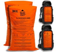 BUG OUT 2 Pack XL Waterproof Rucksack Liners, 90x55cm, Made in the UK