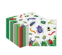 Bug Party Napkins for Insect Theme Supplies Insect Paper Napkins Bugs Theme Themed Luncheon Paper Napkin Green Napkin for Insect Birthday Party Supplies(40 Pcs)