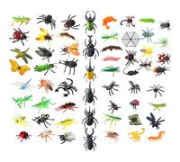 Bug Toys, 59Pcs Insect Toys Realistic Plastic Bug for Science Project & Cake Topper, Practical Early Educational Animal Model for Toddlers Kids Age 3 4 5
