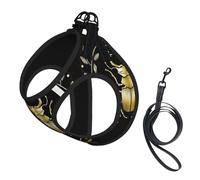 Bug wreath print Dog Harness, 2X Buckle,Dog Vest,No Pulling Front Leash Clip,for Small Medium Dogs
