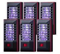 Bug Zapper and Insect Pest Fly Killer, 6 Pack Electric Mosquito Zapper for Indoor and Outdoor, Mosquito repellent plug in For Home Use -Mosquitoes Killer Lamp, Grey