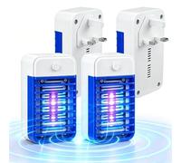 Bug Zapper Indoor, 4 Pack Electric Fly Trap Zapper and Mosquito Killer Lamp with UV Light, Powerful Insect Pest Zapper for Gnats Moths and Flies for Home, Kitchen, Living Room, Bedroom (Dark Blue)
