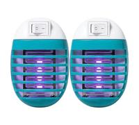 Bug-Zapper Light | 2PC Electric Fly Catcher | Indoor Fruit Fly Zapper Plug in with Uv Light | Powerful Electric Bug-Traps Flys Catcher Lamp for Home, Yard & Patio
