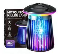 Bug Zapper, Mosquito Killer Flying Insect Control Lamp, Portable Electric Mosquito Zapper with 360° UV Light and Colour Changing LED Light, Insect Pest Fly Killer for Indoor Outdoor Bedroom and Garden