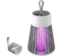 Bug Zapper Outdoor, Electric Mosquito Zapper Portable Camp Mosquito Killer,Rechargeable Indoor Fly Zap per,Electric,Traps,Flying Insects Indoor Outdoor (Grey)