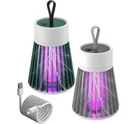 Bug Zapper Outdoor, Electric Mosquito Zapper Portable Camp Mosquito Killer,Rechargeable Indoor Fly Zap per,Electric,Traps,Flying Insects Indoor Outdoor (Green+Grey)