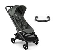 Bugaboo Butterfly 2 Lightweight Travel Stroller Cabin Size - Set with Bumper Bar - One-Hand Fold Portable Pushchair, Baby Buggy with Reclining Seat, Storage Basket, Carry Strap - Forest Green
