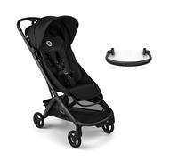 Bugaboo Butterfly 2 Lightweight Travel Stroller Cabin Size - Set with Bumper Bar - One-Hand Fold Portable Pushchair, Baby Buggy with Reclining Seat, Storage Basket, Carry Strap - Heritage Black
