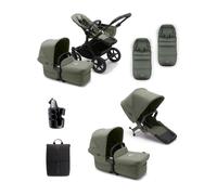 Bugaboo Donkey 5 Twin Pushchair Essential Bundle (8 Pieces) - Forest Green Forest Green