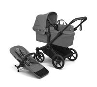 Bugaboo Donkey 6 Single Pushchair, Convertible to Double and Twin Stroller, Pram for Newborn and Toddler, Double Storage Space & Side Basket, Easy to Maneuver One Hand Steering, Moon Grey