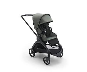 Bugaboo Dragonfly City Pushchair, Lightweight Compact Baby Stroller with One Hand Easy Fold in Any Position, Full Suspension, XL Underseat Basket, Black Chassis and Forest Green Sun Canopy