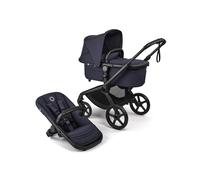 Bugaboo Fox 5 Renew All-Terrain Stroller, 2-in-1 Baby Pushchair, Full Suspension, Easy Fold, Extendable Toddler Seat, One-Handed Manoeuvrability, Black Chassis and Deep Indigo Canopy