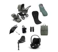 Bugaboo Fox5 Ultimate Bundle with Cybex Cloud T Car Seat and Base in Forest Green Black/Forest Green