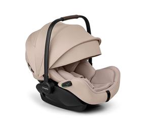 Bugaboo Otter by Nuna - Reclining i-Size Infant car seat from Birth with Lay-Flat Comfort, UPF 50+ Canopy and Memory Foam, Compatible with 360 Base, for Babies 0-15 Months, Desert Taupe Melange