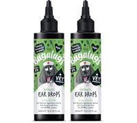 BUGALUGS Antiseptic Ear Drops 200ml - Ear Disinfection, Kills bacteria, Stops Odours, Scratching & Discomfort, Anti-fungal (Yeast), Veterinary-grade, for Dogs, Cats & all other animals (Pack of 2)