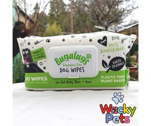 Bugalugs Bio Degradable PET DOG CAT Wipes, 110 Pack - PLANT BASED & PLASTIC FREE
