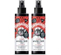 BUGALUGS Cat Wound & Skin Antiseptic spray 200ml - Antibacterial, Antiviral, Antifungal spray for itchy cat skin relief - Hypochlorous acid essential first aid kit for Cats and Pets (Pack of 2)