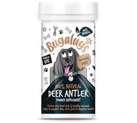 Bugalugs Deer antlers Supplement dog food toppers Powder for Dogs & puppy, high in protein dog food, fibre, vitamins & minerals. 100% Natural reindeer antlers dog supplements use with licky mat (70g)