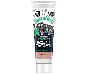 Bugalugs Dental Enzymatic Dog Toothpaste & Cat Toothpaste for Dog Teeth Cleaning, Dog Breath Freshener, Dog Plaque Remover & Tartar for Pets use with Our Dog Toothbrush & Cat Toothbrush (Liver 75g)