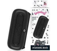 Bugalugs Deshedding Brush for Dogs, Cats, Horses - Pet Grooming Tool that is Gentle & Effective With Wide Shallow Comb, Smooth Groomer for Dog, Cat and Horse (Black)