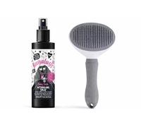 Bugalugs Dog Cologne Spray with De-Shedding Brush - Fresh Scent Grooming Bundle for Dogs - Helps Remove Loose Hair & Odours