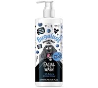 Bugalugs Dog Face Wash Shampoo for Dogs & Puppies, Blueberry Facial Cleanser & Tear Stain Remover, Brightens and Refreshes Face, Eyes and Beard Area, Gentle Pet Grooming (Face Wash, 500ml)