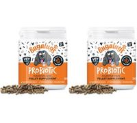 Bugalugs Dog Fibre Supplement Pellets with probiotics for dogs, kaolin & Psyllium Husk fibre pro supports gut health & promotes digestion 500g (Pack of 2)