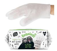 BUGALUGS Dog Glove Wipes, pet wipes for full body, eye wipes, ear wipes, bum & paws. 30 sensitive dog grooming glove wipes for dogs, puppy & cat grooming, One size fits all (Fragrance Free)