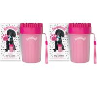 Bugalugs Dog Paw Cleaner Paw Washers For Dogs. A Portable Shower Paw Cleaner For Dogs & Cats. Foot Washer is an Essential Paw Washer Dog Walking Accessories (Medium) (Pack of 2)