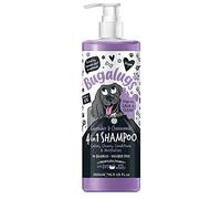 BUGALUGS Dog Shampoo lavender & chamomile 4 in 1 dog grooming shampoo products for smelly dogs, best puppy shampoo, professional groom Vegan pet shampoo & conditioner (1x500ml), Purple