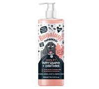BUGALUGS Dog Shampoo Luxury 2 in 1 Papaya & Coconut dog grooming shampoo products for smelly dogs with fragrance, best puppy shampoo, professional groom Vegan pet shampoo & conditioner